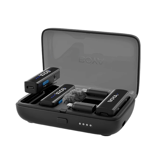 Microfon portabil pentru înregistrare vocală Boya Boyalink, Fără fir, Negru, 3 image