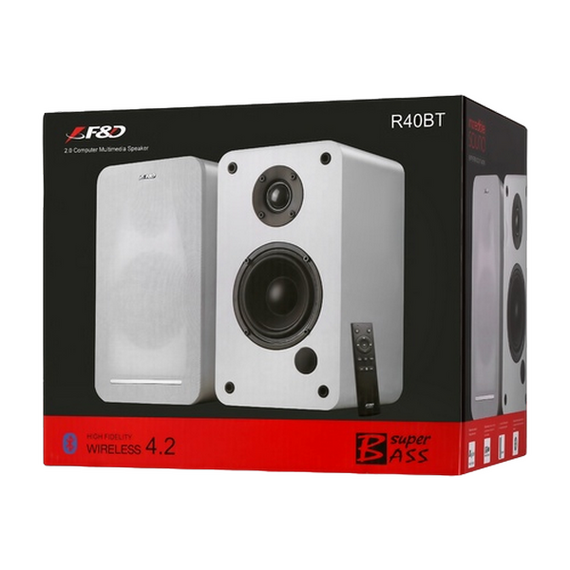 Sistem audio 2.0 CH F&D R40BT, Alb, 2 image