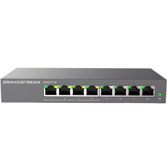 Comutator PoE Grandstream GWN7711P, 4x IEEE 802.3af/at