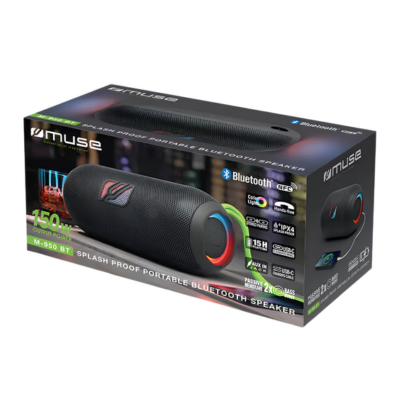 Boxă portabilă MUSE M-950 BT, Negru, 2 image