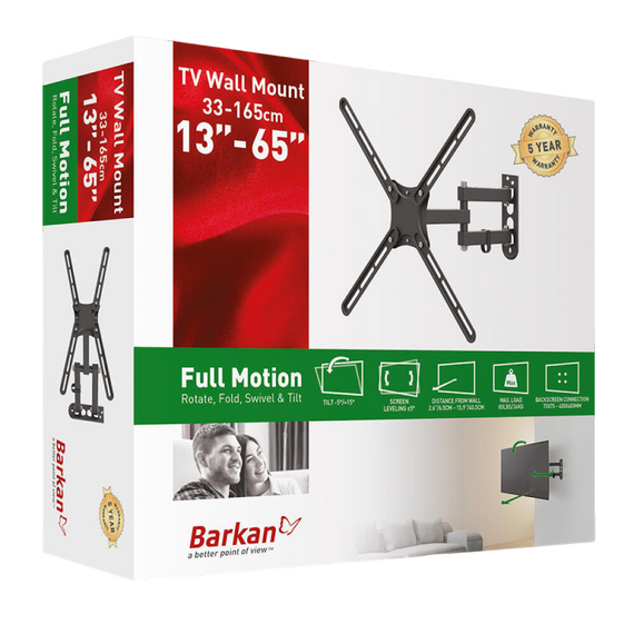 Suport TV de perete BARKAN E3433, Negru, 3 image