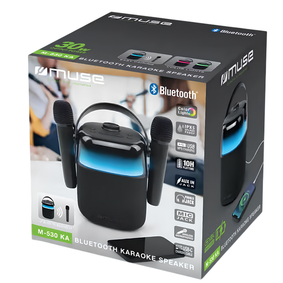 Boxă portabilă MUSE M-530 KA, Negru, 3 image