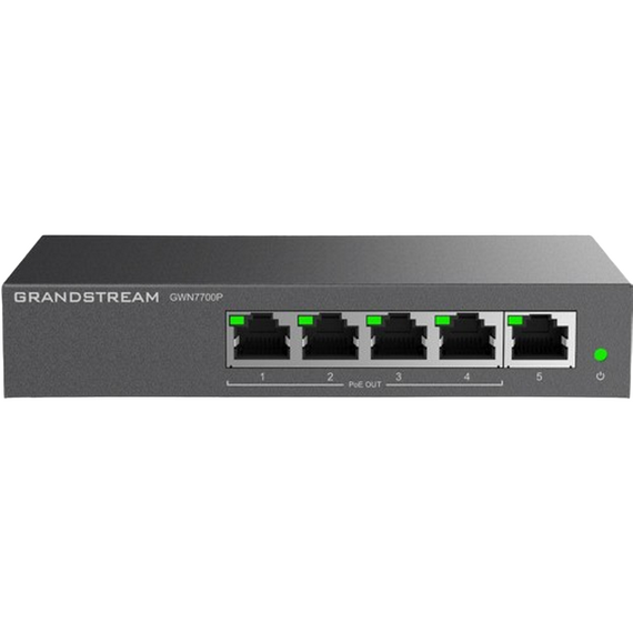 Comutator PoE Grandstream GWN7700P, 4x IEEE 802.3af/at