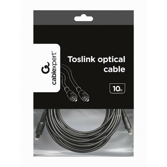 Cablu audio Cablexpert CC-OPT-10M, Toslink - Toslink, 10m, Negru, 2 image