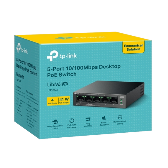 Comutator PoE TP-LINK LS105LP, 4x IEEE 802.3af, 2 image