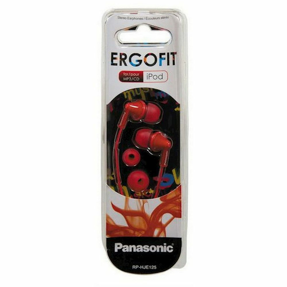 Căști Panasonic RP-HJE125E, Roșu, 2 image