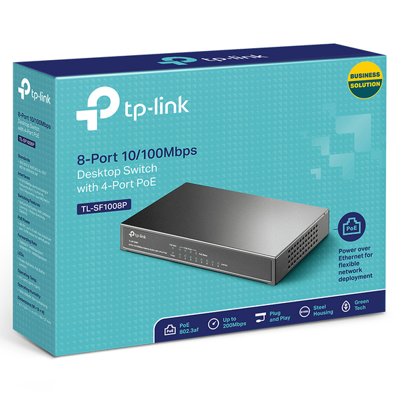 Comutator PoE TP-LINK TL-SF1008P, 4x IEEE 802.3af/at, 2 image