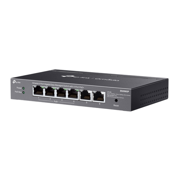 Comutator PoE TP-LINK ES206GP, 4x IEEE 802.3af/at PoE+, 2 image