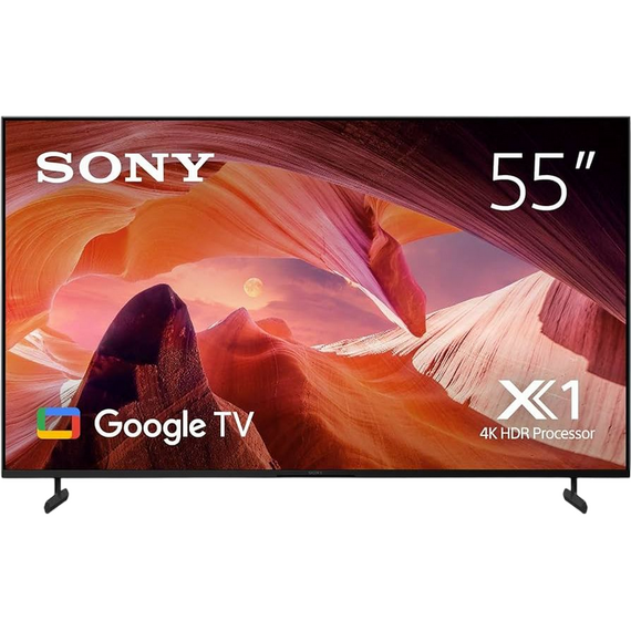 55" LED SMART TV SONY KD55X80LAEP, 3840x2160 4K UHD, Google TV, Negru