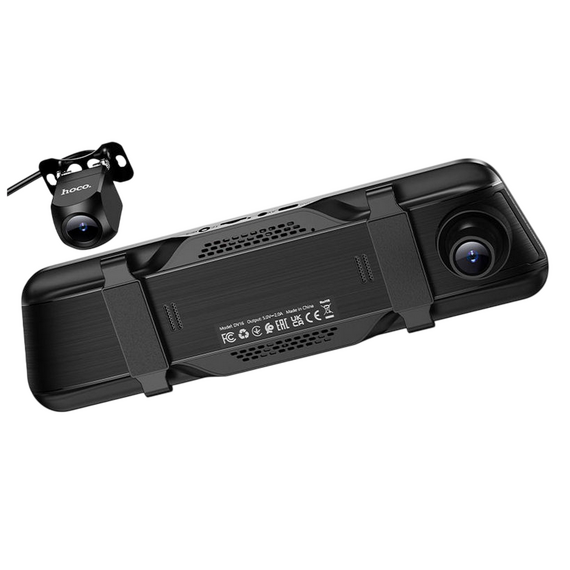 Set Dash Cam față și spate Hoco DV16, Negru, 2 image