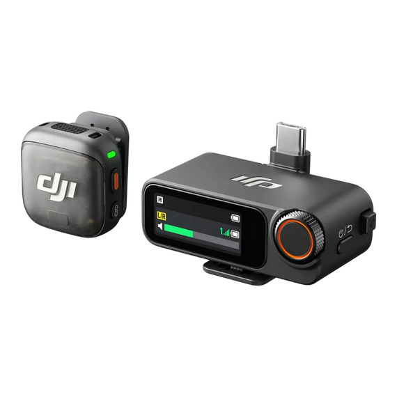 Microfon portabil pentru înregistrare vocală DJI Mic 3 (1 TX + 1 RX), Fără fir, Negru