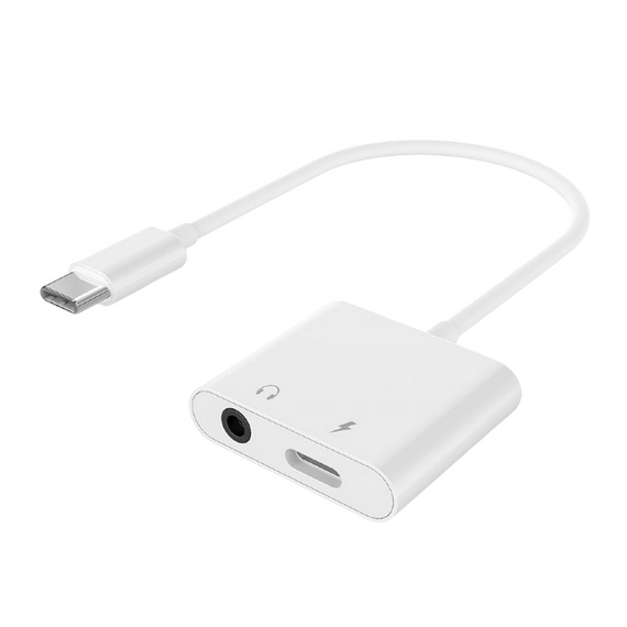 Audio Adaptor Cablexpert A-CM-3.5FP-01, USB Type-C (M) - 3.5mm 4-pin (F), 0,01m, Alb