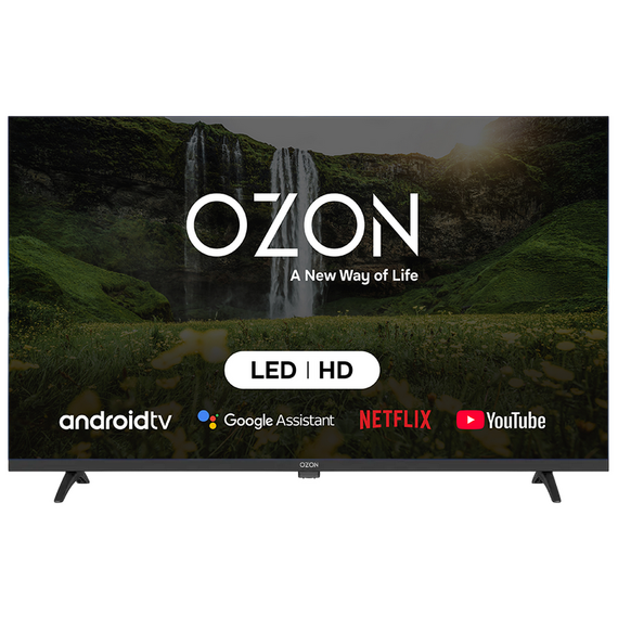 32" LED SMART TV OZON H32S6000R, 1366x768 HD, Android TV, Negru