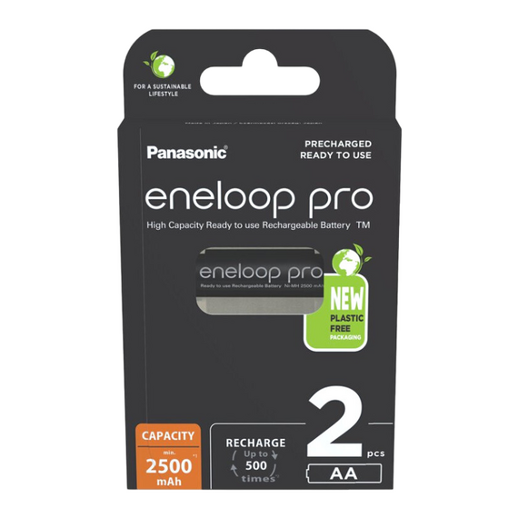 Baterii Panasonic BK-3HCDE/2CP, AA, 2500mAh, 2 buc.