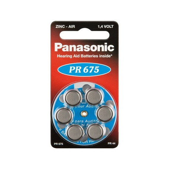 Baterii rotunde Panasonic PR-675H/6LB, PR675, 605mAh, 6buc., 2 image
