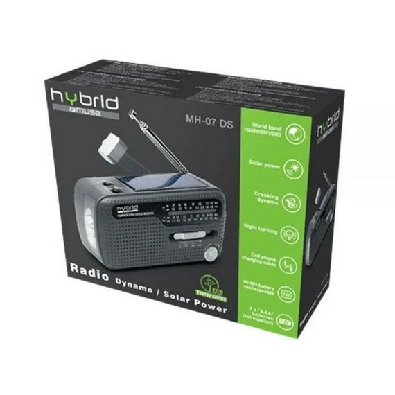 Radio portabil MUSE MH-07 DS, Negru, 3 image