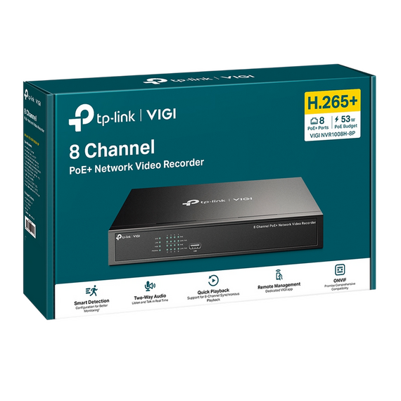 Înregistrator video TP-LINK VIGI NVR1008H-8P, Negru, 3 image