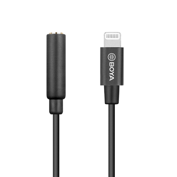 Audio Adaptor Boya BY-K3, Lightning - 3.5 mm, 0,06m, Negru, 2 image