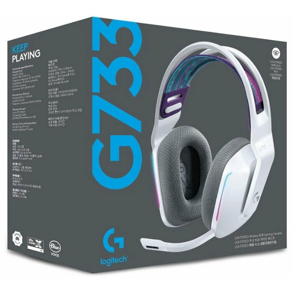 Căști gaming Logitech G733, Wireless/Cu fir, Alb, 3 image