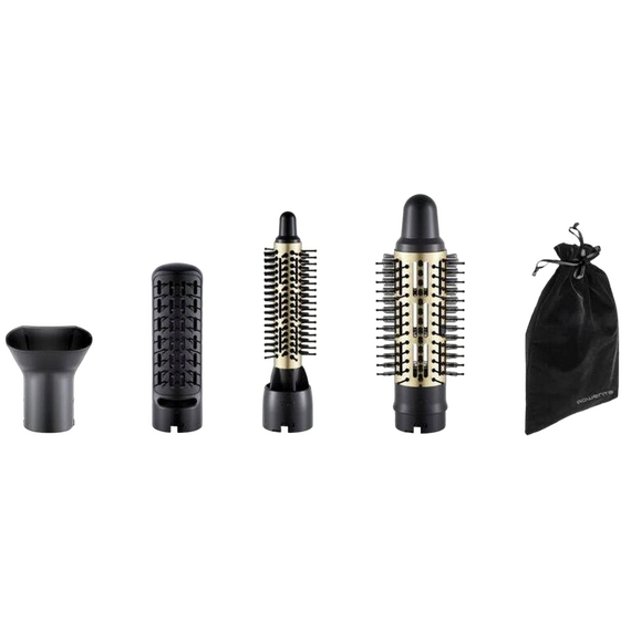 Uscător de păr-perie Rowenta CF6330F0, 800W, Negru/Auriu, 2 image