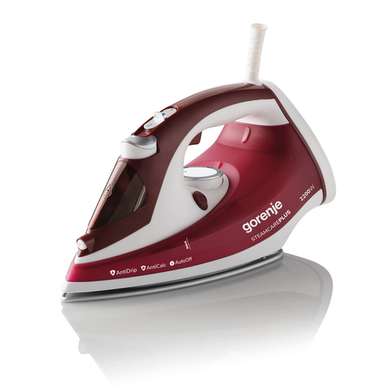 Fier de călcat Gorenje SIH2200RBC, 2200W, Roșu, 5 image
