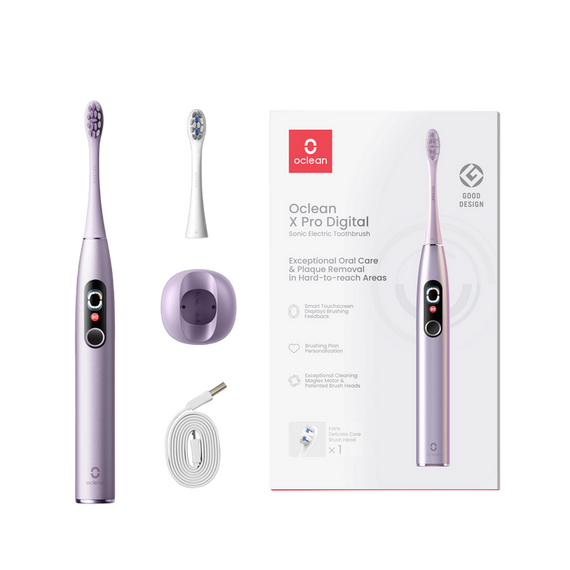 Periuța de dinți electrică sonică Oclean X Pro Digital, Violet, 5 image