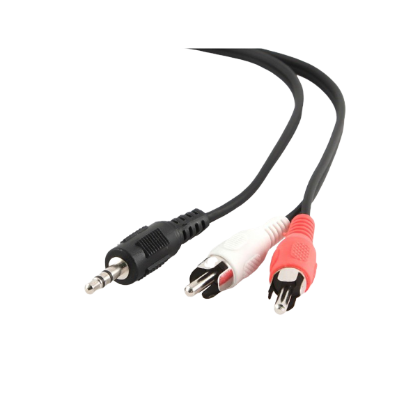 Cablu audio Cablexpert CCA-458-5M, 3.5mm 3-pin (M) - 2x RCA (M), 5m, Negru, 2 image