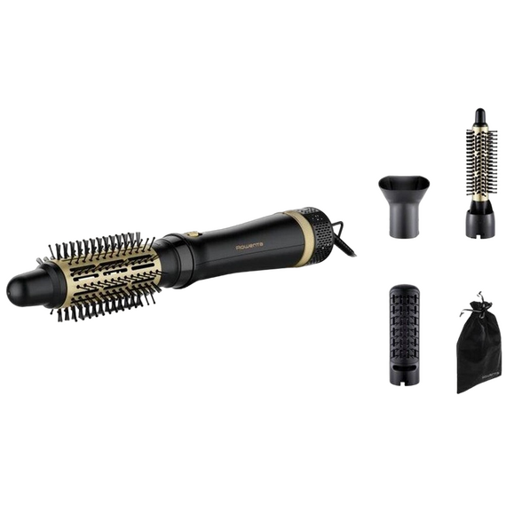 Uscător de păr-perie Rowenta CF6330F0, 800W, Negru/Auriu, 5 image