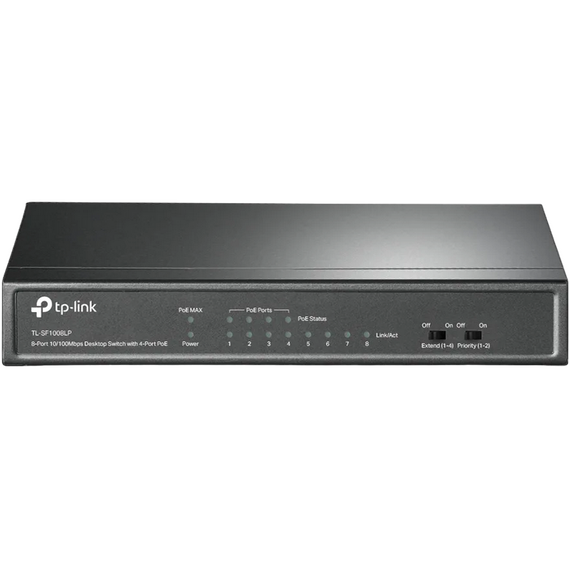 Comutator PoE TP-LINK TL-SF1008LP, 4x IEEE 802.3af