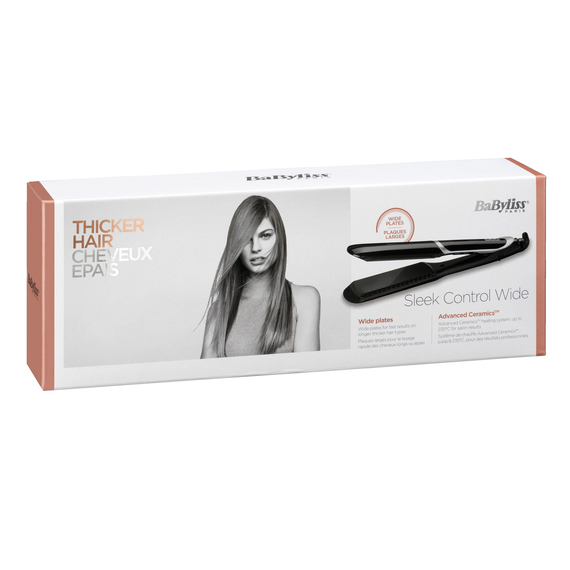 Placă de îndreptat părul BaByliss Sleek Control Wide ST397E, Negru, 9 image
