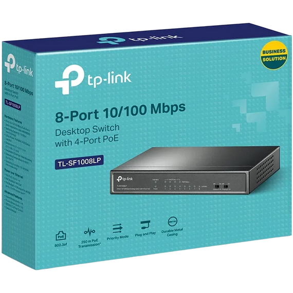 Comutator PoE TP-LINK TL-SF1008LP, 4x IEEE 802.3af, 2 image