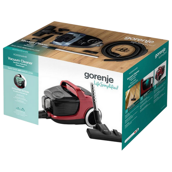 Aspirator Gorenje VC2202G4AHR, Roșu, 2 image