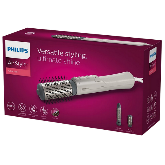 Uscător de păr-perie PHILIPS BHA710/00, 1000 W, Alb, 7 image