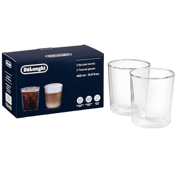 DeLonghi Set de pahare DeLongh DLSC318, 400 ml, 2 buc, Transparent, 3 image