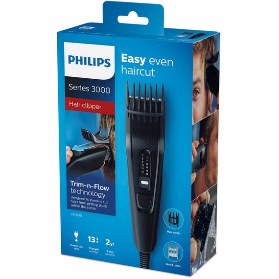 Aparat de tuns Philips Series 3000 HC3510/15, Negru, 3 image