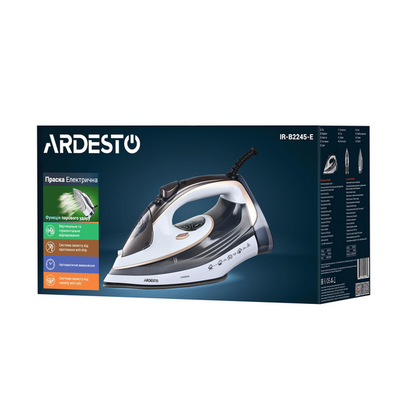 Fier de călcat Ardesto IR-B2245-E, 2400W, Gri | Alb, 3 image