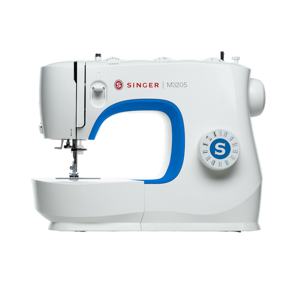 Mașină de cusut Singer M3205, Alb Albastru