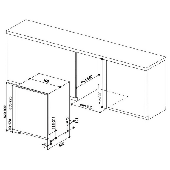 Mașină de spălat vase Whirlpool WI 7020 P, Argintiu, 5 image