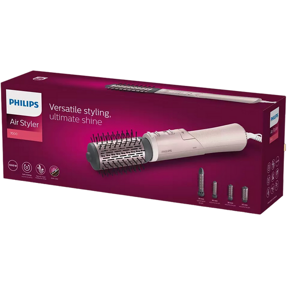 Uscător de păr-perie Philips BHA735/00, 1000W, Roz, 7 image