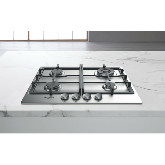 Plită pe gaz Whirlpool TGML 661 IX, Oțel inoxidabil, 4 image