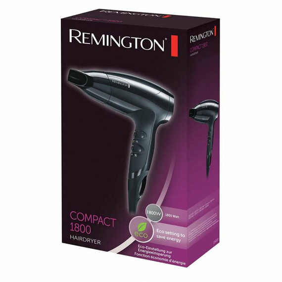 Uscător de păr compact Remington Compact D5000, 1800 W, Negru, 4 image