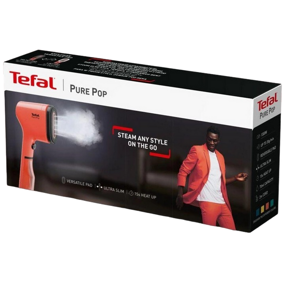 Aparat de călcat vertical cu aburi Tefal DT2022E1, Roșu, 8 image