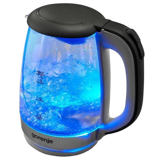 Fierbător electric Gorenje K17GXG, Oțel Inoxidabil | Negru, 2 image
