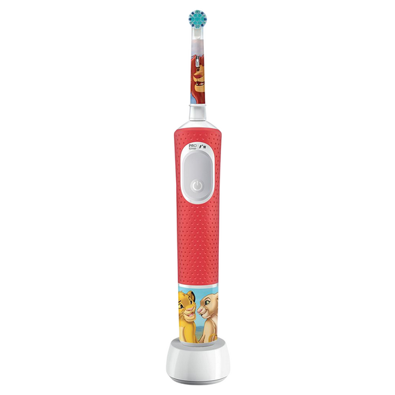Periuță de dinți electrică Braun Oral-B Pro Kids Lion King, Roșu | Alb, 2 image