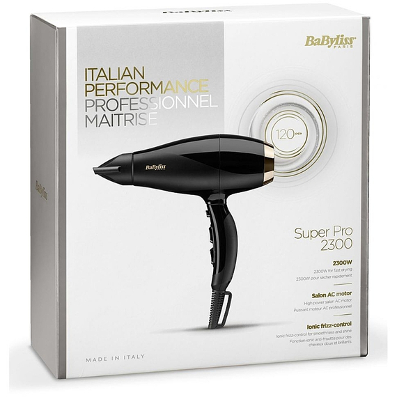 Uscător de păr BaByliss Super Pro 6714E, 2300 W, Negru, 5 image