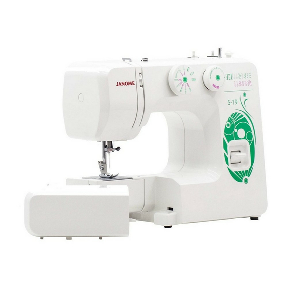 Mașină de cusut JANOME S-19, Alb Verde, 9 image
