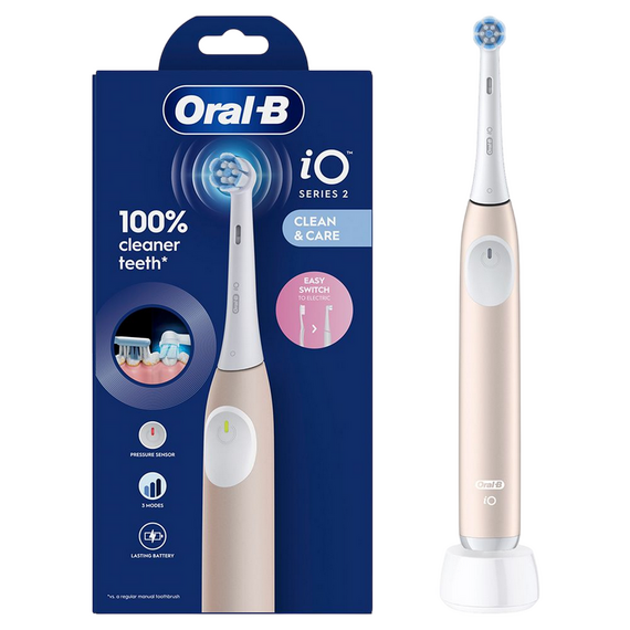 Periuță de dinți electrică Braun Oral-B iO2, Calm Pink, 2 image