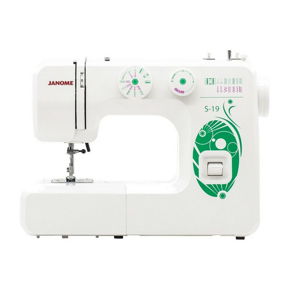 Mașină de cusut JANOME S-19, Alb Verde, 4 image