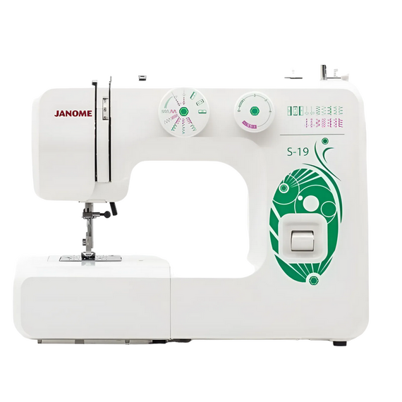 Mașină de cusut JANOME S-19, Alb Verde