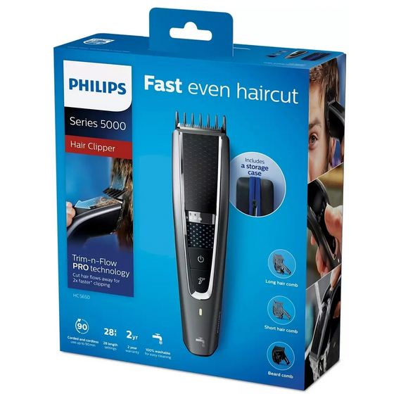 Aparat de tuns Philips Series 5000 HC5650/15, Argintiu | Negru, 7 image